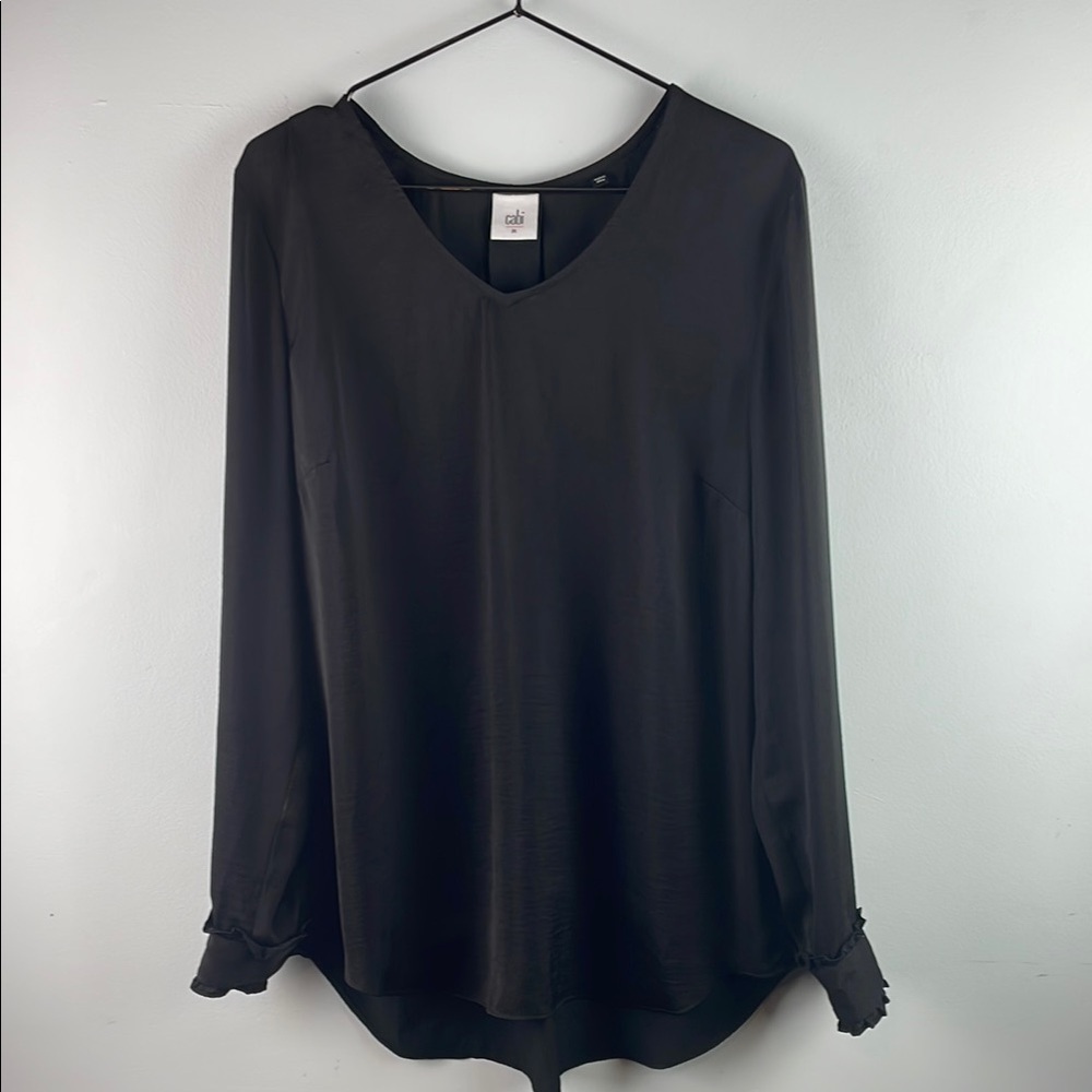 CAbi Black Relaxed Blouse 3599 Size M